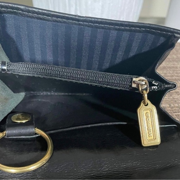 Vintage Coach Black Multi-Function Purse Natural Grain 4974 - Picture 5 of 9